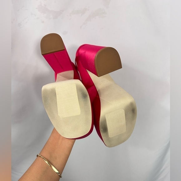 Steve Madden Artem hot pink platform ankle strap heels size 7.5 - Picture 4 of 8
